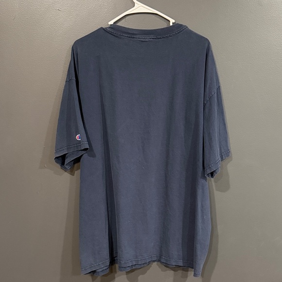 Champion Navy Blue Men's Tee with White Print - Picture 4 of 4